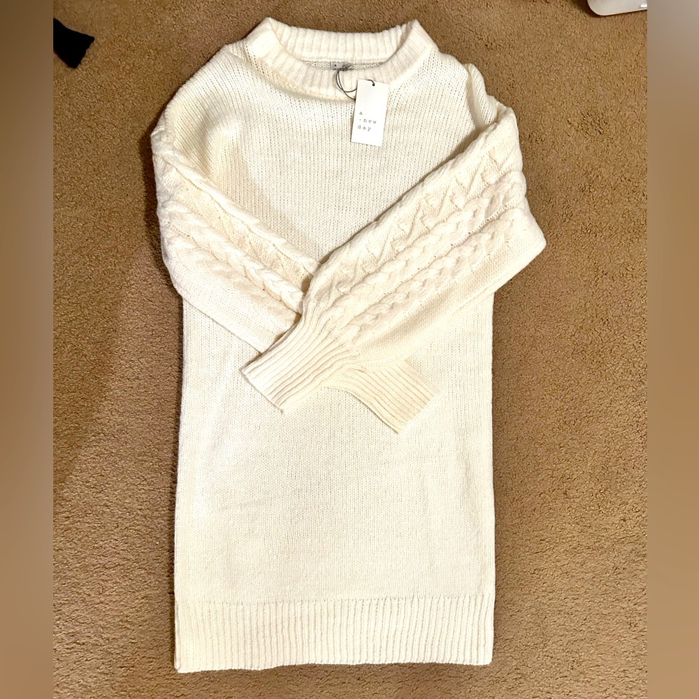 A New Day NWT Size Small Ivory Sweater dress